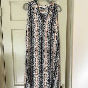 Marie Oliver Sleeveless Printed High/Low Maxi Dress